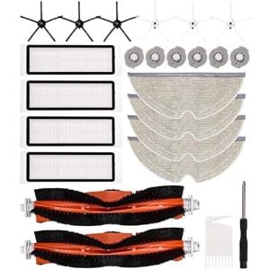 Reserveonderdelen Set 24-delig Universele Robotstofzuiger Accessoires - Hoofdborstels, Zijborstels, HEPA-filters, Schoonmaakdoeken, Onderhoudsgereedschap - Geschikt voor Diverse Merken