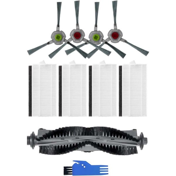 Reserveonderdelen rolborstel-zijborstels-HEPA-filters compatibel met Airrobo P20 robotstofzuiger - reserveaccessoireset (9 stuks)