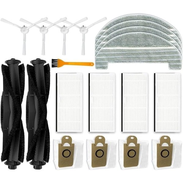 Reserveonderdelen voor robotstofzuiger - compleet set - 19 stuks - zwart