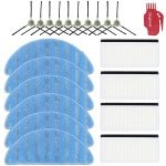 Reserveonderdelen voor robotstofzuiger - set van 10 zijborstels, 4 filters, 6 doeken