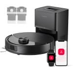 Roborock Q10 S5+ Robotstofzuiger en Dweil met Zelflediging- Zuigkracht van 10000 Pa-Vibrerende dweilpads- Handsfree Reinigen tot 7 Weken- Dubbel Anti-klitontwerp- Automatisch dweilen- Obstakelvermijding-Zwart-S8 Plus Upgrade-2 stofzakken