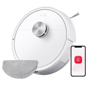 Roborock Q7 M5-Robotstofzuiger met dweilfunctie-10000 Pa sterke zuigkracht-Dubbel antiklitsysteem- 150 min gebruiksduur- LiDAR-navigatie-Stofzuigerrobot voor tapijt- Dierenharen-Wit-Q5 PRO Upgrade-2 Dweilen