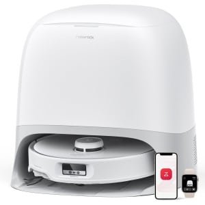 Roborock Qrevo Curv - Robotstofzuiger met dweilfunctie - 18500 Pa zuigkracht - Zelfreinigend dock & AI-navigatie - Dual Anti-Tangle-systeem - AdaptiLift-chassis - 75 °C warmwater mopwas - Intelligente vuildetectie & spraakassistent - Wit