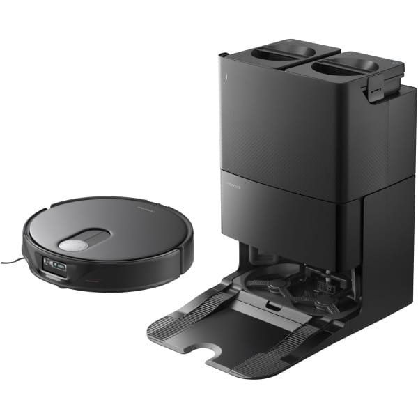 Roborock Qrevo Slim Black - Ultradunne Robotstofzuiger met Dweilfunctie, 11.000 Pa Zuigkracht, StarSight™ Navigatie & 8-in-1 Dock