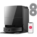 Roborock Saros 10R - Robotstofzuiger Met Dweilfunctie- 22000Pa-7,98 cm Ultraslank Ontwerp-Vuildetectiesysteem-80°C Warmwatermopwas-Zelfreinigend Station & Anti-Klit Borstels - Slimme spraakassistent- S8 maxv ultra Upgrade-2 Dweilen