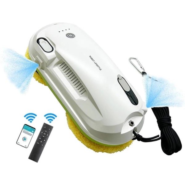 Robot Lifestyle - Robotramenwasser - Robot ruitenreiniger - Met bediening via app - 2800Pa zuigkracht - Auto Waterspray - Glasreiniger - Schoonmaken - Ruitenwasser - Frame Detectie - Raamrobot - Intense reiniging - Wit