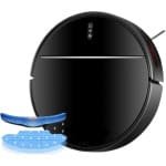 Robotstofzuiger - 2 in 1 - Natte dweilcombo - Smart Mapping - WiFi-app - 4KPa - Borstelloze motor - Ideaal voor dierenhaar - Tapijt - Vloer - Zwart