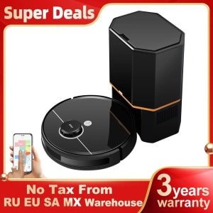 Robotstofzuiger - Automatisch Leegstation - 6500PA Krachtige Zuiging - Lidar Navigatie - robotstofzuiger met dweilfunctie - ZWART