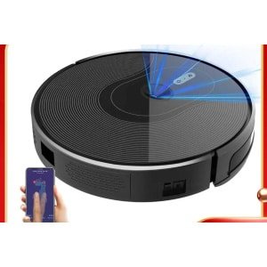 Robotstofzuiger - Dweilrobot - Dweilfunctie - 6000Pa - Slimme Navigatie - 3-in-1 - App Bediening - HEPA Filter - Auto-Opladen - Zwart