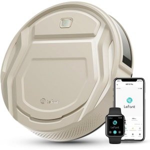 Robotstofzuiger M210P - Ultradun, 2200Pa, 55 dB, WiFi/Bluetooth/Alexa/App, 120 min, Zelf-ophalen, Huisdierharen, Champagne