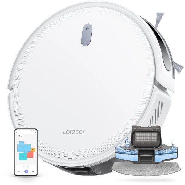 Robotstofzuiger - Met Dweilfunctie - Dweilrobot - 6500Pa - 150 Minuten Draadloos - App Besturing - Wit