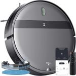 Robotstofzuiger Met Dweilfunctie - Stofzuiger Met Laadstation - Dweilrobot Draadloos - Zwart