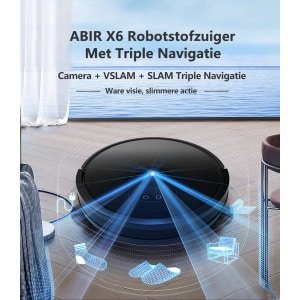 Robotstofzuiger Met Watertank - Robotstofzuiger Met Dweilfunctie - Natte En Droge Reiniging - Intelligent Automatisch Opladen - Kaart Geheugen - Werkt Met Alexa En Google Home - Afstandsbediening