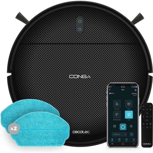 Robotstofzuiger met 5-in-1 functies - 1400 Pa zuigkracht, 120 minuten autonomie, app-bediening, 2 dweilen