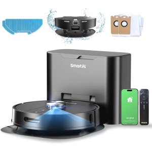 Robotstofzuiger met Dweilfunctie en Laser Navigatie voor Dierenharen en Tapijt