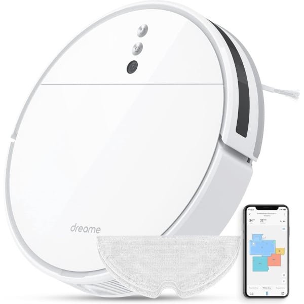 Robotstofzuiger met Dweilfunctie en Slimme Navigatie voor Harde Vloeren en Tapijten