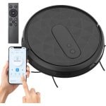 Robotstofzuiger met Laadstation - Robotstofzuigers Huisdieren - Stofzuiger met App - Zwart