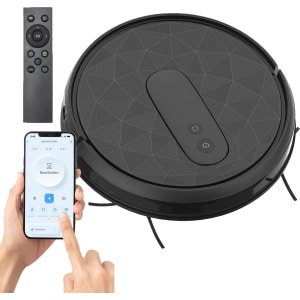 Robotstofzuiger met Laadstation - Robotstofzuigers Huisdieren - Stofzuiger met App - Zwart