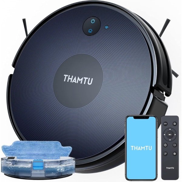 Robotstofzuiger met dweilfunctie en laadstation - App & Voice control - zelf opladen - Goed voor Huisdierenhaar - Harde Vloer - Middelpolig Tapijt