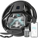 Robotstofzuiger met krachtige zuigkracht van 6000 Pa, 210 minuten autonomie, stil en zelfoplaadbaar voor harde vloeren en dierenharen