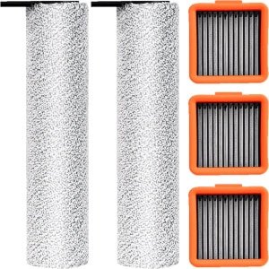 Rolborstel & filter - geschikt voor UWANT D100 - D100 PRO - V8 - V10 - V20 - D5 - D5 PRO - A60 - A100 - voor robotstofzuiger - 5 stuks