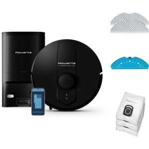 Rowenta X-Plorer Serie 135+ RR91D5 - Robotstofzuiger - Automatisch Leegstation - Krachtige Zuigkracht (5000 Pa) - Dweilfunctie - Geschikt voor Grote Huizen - Lage obstakel detectie