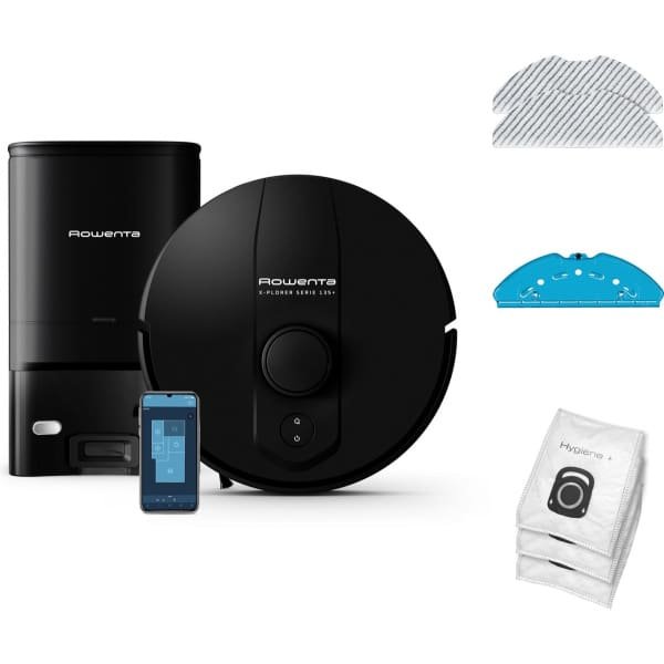 Rowenta X-Plorer Serie 135+ RR91D5 - Robotstofzuiger - Automatisch Leegstation - Krachtige Zuigkracht (5000 Pa) - Dweilfunctie - Geschikt voor Grote Huizen - Lage obstakel detectie