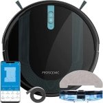 Rustive 850T Robotstofzuiger met Dweilfunctie - 3000 Pa - Alexa, Google Home & App Bediening - Stofzuiger Draadloos - Zonder Zak