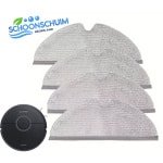 SCHOONSCHUIM® Roborock Robotstofzuiger Dweildoek - 4x Verbeterde Microvezel Dweildoeken voor Roborock Q8 Max/Q8/Q7 Max+/Q7 Max/Q7+/Q7/S6 Pure/S6 MaxV/S6/S5 Max/S5 - Herbruikbare Dweilpads van Hoge Kwaliteit