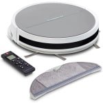 SCH® Robotstofzuiger met laadstation - Robotstofzuiger - Robotstofzuiger huisdieren - Grijs - 30cm x 30cm x 7cm