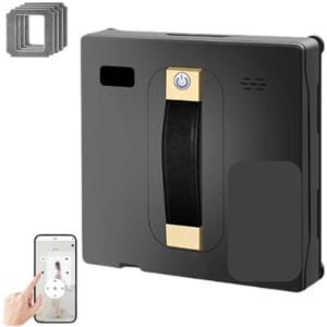 Serolux® - Robotstofzuiger - Raamwisser - Raamtrekker - Raamreiniger - Dubbele Watersproeier - Slim Geheugen - Hoge Vacuümaanzuiging - Lasersensor - Robot voor het Reinigen van glas - App besturing - Zwart