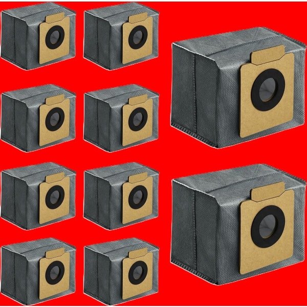 Set van 10 accessoires geschikt voor Eufy robotstofzuigers: stofzuigerzakken compatibel met Eufy X8 Pro en X10 Pro Omni. Stofzakken met 4 lagen en een grote capaciteit voor efficiënte en langdurige schoonmaakprestaties.