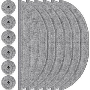 Set van 12 dweildoeken voor Roborock S8 MaxV Ultra robotstofzuiger, 6 dweilen en 6 zijwisser, zilverionen microvezel VibraRise 3.0 dweilsysteem, accessoires