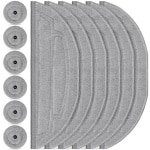 Set van 12 dweildoeken voor robotstofzuiger, 6 dweilpads en 6 zijwissers, zilverionen microvezel VibraRise 3.0 dweilsysteem, universele compatibiliteit, reinigingsaccessoires