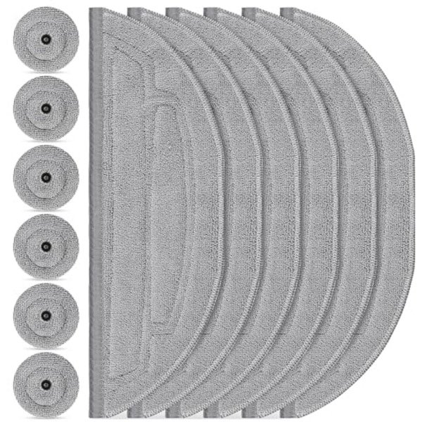 Set van 12 dweildoeken voor robotstofzuigers - Microvezel VibraRise 3.0 dweilsysteem met 6 dweilen en 6 zijwisser