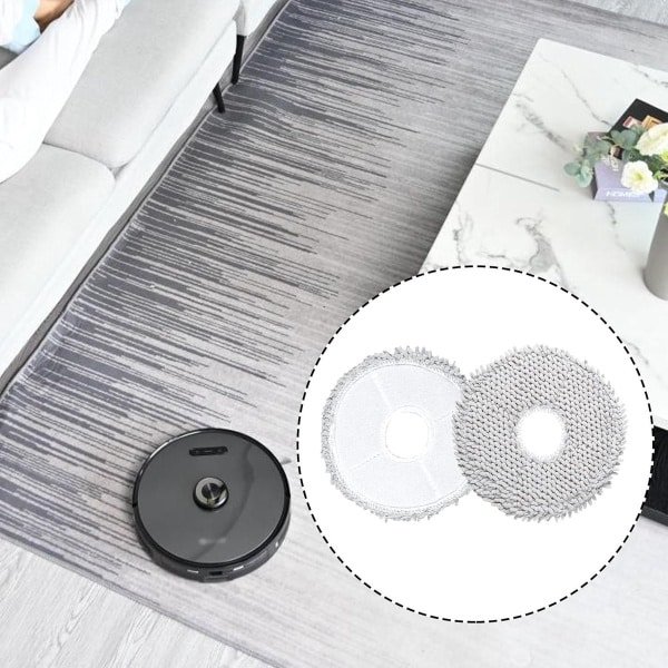 Set van 4 Vervangende Reinigingsdoeken - Wasbare Microvezel - Robotstofzuiger Accessoires voor L10 Ultra L20 Ultra L10s Pro L10 Prime X40 Ultra