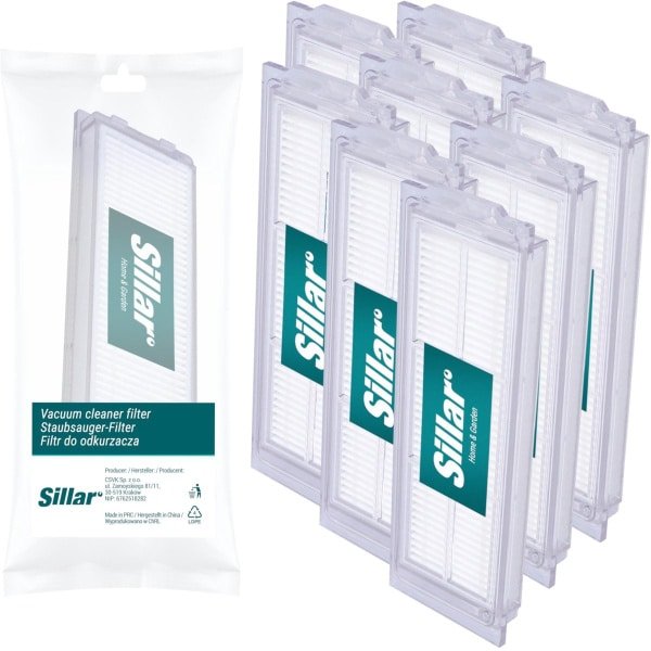 Sillar 8x stofzuigerfilters - luchtfilters voor Xiaomi robotstofzuiger - geschikt voor Xiaomi Mi Robot Vacuum Mop Pro Viomi V2 V3 SE - vervanging