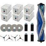 Sillar Set vervangende accessoires voor robotstofzuiger, compatibel met ECOVACS Deebot T30 OMNI/T30 PRO OMNI, 19 stuks: hoofdborstel, 4 zijborstels, 4 HEPA-filters, 4 microvezel dweilen, 6 stofzakken