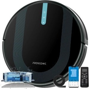 Stemily Robotstofzuiger - Met Dweilfunctie - 3000 Pa - Alexa & Google Home & App - Stofzuiger Draadloos - 32,5 x 7,3 cm