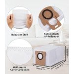 Stofzakken voor robotstofzuiger met groot capaciteitsreserve - Set van 8 stuks. Met 2,5L capaciteit voor Xiaomi X10+ / X20+ & Dreame L10s Ultra / L20 Ultra / L10 Ultra. Vervangende accessoireset.