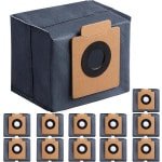 Stofzuigerzakken compatibel met Eufy X10 Pro Omni, 12 stuks, X8 Pro SES robotstofzuiger, stofzak, vervangende Clean Base-zak
