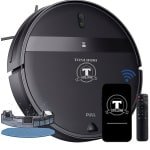 TONIHOMI® G20 - Robotstofzuiger met dweilfunctie - Automatisch opladen - Robotstofzuiger met app - Robotstofzuiger huisdieren - Dweilrobot - Zwart
