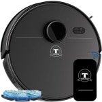 TONIHOMI® M30 - Robotstofzuiger met dweilfunctie - Robotstofzuiger met laadstation - LDS Laser navigatie - Robotstofzuiger huisdieren - Dweilrobot - Robotstofzuiger met app - Zwart