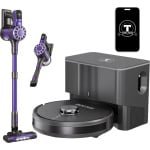 TONIHOMI® Robotstofzuiger en steelstofzuiger combi - Robotstofzuiger met dweilfunctie - Automatisch opladen - Robotstofzuiger met app - Draadloze stofzuiger - Steelstofzuiger - Combi
