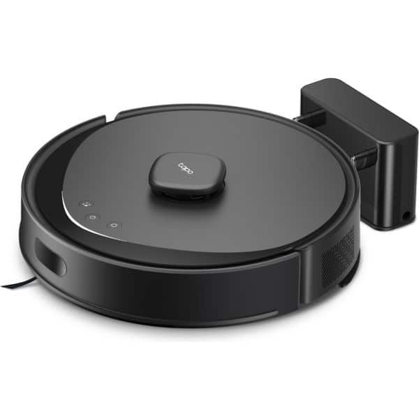 Tapo RV30 Max Robotstofzuiger met dweilfunctie - 5300 Pa Hyperzuigkracht - LiDAR+IMU Dual-navigatie - Vacuüm & Dweil met Tapo IQ+ Smart Cleaning- Zwart