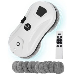 TibaGoods Robot Ruitenreiniger - Ramenwasser - Robot - Dweilrobot - Anti-val touw - Slimme waterspray - Krachtige zuigkracht - Met afstandsbediening - Incl. 10 microvezeldoeken