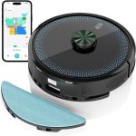 V1 Robotstofzuiger met Dweilfunctie - 4000Pa Zuigkracht, Laser Navigatie, Automatische Tapijtboost - Bediening via App, WiFi & Alexa - Ideaal voor Huisdierenharen