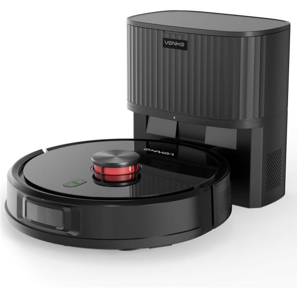 VONKO S6 Pro Robotstofzuiger met Dweilfunctie - Robotstofzuiger met Laadstation - 6000Pa Zuursterkte - LIDAR-Navigatie - 180 Minuten Werktijd - Geschikt voor Dierenhaar, Tapijten en Vloeren