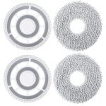 Vervangende Dweildoeken met Reservehouder voor Robotstofzuiger - Dweilplaten voor Vloerreiniging