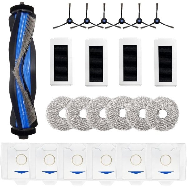Vervangende accessoires Geschikt voor ECOVACS DEEBOT N30 Pro Omni / N30 Omni, reserveonderdelen robotstofzuiger, rolborstels, 6 doeken, 6 stofzakken, 6 zijborstels, 4 filters